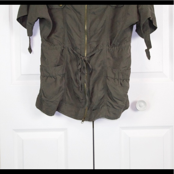 Per Se Zip Up Green Shirt Size M - Picture 3 of 7
